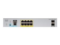 Cisco Catalyst 2960CX-8PC-L - Switch - Styrt - 8 x 10/100/1000 (PoE+) + 2 x SFP + 2 x 10/100/1000 - stasjonær, rackmonterbar, DIN-skinnemonterbar, veggmonterbar - PoE+ (124 W) WS-C2960CX-8PC-L
