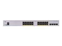 Cisco Business 350 Series 350-24FP-4G - Switch - L3 - Styrt - 24 x 10/100/1000 (PoE+) + 4 x Gigabit SFP - rackmonterbar - PoE+ (370 W) CBS350-24FP-4G-EU