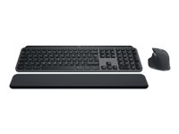 Logitech MX Keys S Combo - Tastatur- og mussett - bakbelysning - trådløs - Bluetooth LE - Nordisk (dansk/finsk/norsk/svensk) - tastsvitsj: Scissor-Key - grafitt - med Palm Rest 920-011612