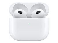 Apple AirPods with Lightning Charging Case - 3. generasjon - True wireless-hodetelefoner med mikrofon - ørepropp - Bluetooth - hvit MPNY3DN/A