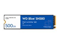 WD Blue SN580 - SSD - 500 GB - intern - M.2 2280 - PCIe 4.0 x4 (NVMe) WDS500G3B0E