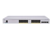 Cisco Business 350 Series 350-24P-4X - Switch - L3 - Styrt - 24 x 10/100/1000 (PoE+) + 4 x 10 Gigabit SFP+ - rackmonterbar - PoE+ (195 W) CBS350-24P-4X-EU