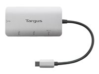 Targus - Hub - 2 x USB 3.2 Gen 1 + 1 x USB-C 3.2 Gen 1 + 1 x USB-C 3.2 Gen 1 (strømforsyning) - stasjonær ACH228EU