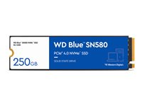 WD Blue SN580 - SSD - 250 GB - intern - M.2 2280 - PCIe 4.0 x4 (NVMe) WDS250G3B0E