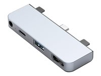 HyperDrive 4-in-1 Hub - Dokkingstasjon - USB-C - HDMI - for Apple 10.9-inch iPad Air; 11-inch iPad Pro; 12.9-inch iPad Pro; iPad mini (6. generasjon) HD319E-SILVER