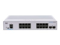Cisco Business 250 Series CBS250-16T-2G - Switch - L3 - smart - 16 x 10/100/1000 + 2 x Gigabit SFP - rackmonterbar CBS250-16T-2G-EU