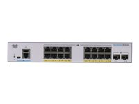 Cisco Business 350 Series CBS350-16FP-2G - Switch - L3 - Styrt - 16 x 10/100/1000 (PoE+) + 2 x Gigabit SFP - rackmonterbar - PoE+ (240 W) CBS350-16FP-2G-EU