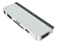 HyperDrive 6-in-1 Hub - Dokkingstasjon - USB-C - HDMI - for Apple 10.9-inch iPad Air; 11-inch iPad Pro; 12.9-inch iPad Pro; iPad mini (6. generasjon) HD319B-SILVER