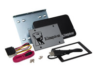 Kingston UV500 Desktop/Notebook upgrade kit - SSD - kryptert - 1.92 TB - intern - 2.5" i 3,5 tommer leder - SATA 6Gb/s - 256-bit AES - Self-Encrypting Drive (SED), TCG Opal Encryption 2.0 SUV500B/1920G