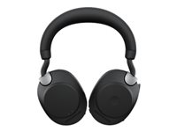 Jabra Evolve2 85 UC Stereo - Hodesett - full størrelse - Bluetooth - trådløs, kablet - aktiv støydemping - 3,5 mm jakk - lydisolerende - svart 28599-989-989