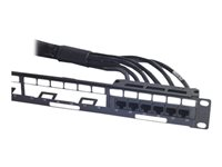 APC Data Distribution Cable - Nettverkskabel - TAA-samsvar - RJ-45 (hunn) til RJ-45 (hunn) - 3.4 m - UTP - CAT 6 - svart DDCC6-011