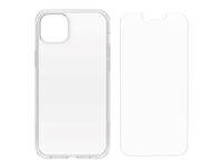 OtterBox Symmetry Series - Baksidedeksel for mobiltelefon - med antimikrobiell teknologi - MagSafe-samsvar - blank - med Alpha Glass-skjermbeskytter - for Apple iPhone 14 Plus 78-80917