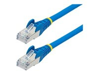 StarTech.com 1m CAT6a Ethernet Cable - Blue - Low Smoke Zero Halogen (LSZH) - 10GbE 500MHz 100W PoE++ Snagless RJ-45 w/Strain Reliefs S/FTP Network Patch Cord - Koblingskabel - RJ-45 (hann) til RJ-45 (hann) - 1 m - S/FTP - CAT 6a - uten hindringer, flertrådet, formstøpt, halogenfri - blå NLBL-1M-CAT6A-PATCH