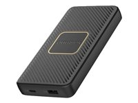 OtterBox - Trådløs nødlader - 10000 mAh - 3 A - QC 2.0, QC 3.0, Apple Fast Charge, Huawei Fast Charge, PD 2.0, PD 3.0, AFC, SFCP, PE 1.1+, PE 2.0+ - 2 utgangskontakter (24 pin USB-C, USB) - på kabel: USB-C - svart 78-80639