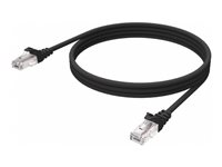 Vision - Nettverkskabel - RJ-45 (hann) til RJ-45 (hann) - 1 m - UTP - CAT 6 - med støvel, flertrådet - svart TC 1MCAT6/BL