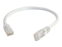 C2G Cat5e Booted Unshielded (UTP) Network Patch Cable - Koblingskabel - RJ-45 (hann) til RJ-45 (hann) - 30 cm - UTP - CAT 5e - formstøpt, uten hindringer, flertrådet - hvit 83259