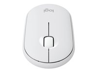 Logitech Pebble Mouse 2 M350s - Mus - optisk - 3 knapper - trådløs - Bluetooth 5.2 LE - tonalhvit 910-007013