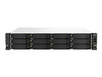 QNAP TS-1264U-RP - NAS-server - 12 brønner - kan monteres i rack - SATA 6Gb/s - RAID RAID 0, 1, 5, 6, 10, 50, JBOD, 60 - RAM 8 GB - 2.5 Gigabit Ethernet - iSCSI støtte - 2U TS-1264U-RP-8G
