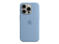 Apple - Baksidedeksel for mobiltelefon - MagSafe-samsvar - silikon - vinterblå - for iPhone 15 Pro MT1L3ZM/A