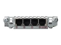 Cisco IP Unified Communications Voice/Fax Network Module - Stemmegrensesnittkort - FXO - analogporter: 4 - for Cisco 17XX, 26XX, 28XX, 29XX, 36XX, 37XX, 3845 V3PN, 38XX, 39XX VIC2-4FXO=