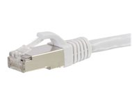 C2G Cat6a Booted Shielded (STP) Network Patch Cable - Koblingskabel - RJ-45 (hann) til RJ-45 (hann) - 1 m - STP - CAT 6a - formstøpt, uten hindringer, flertrådet - hvit 89935