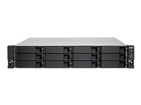 QNAP TS-1283XU-RP - NAS-server - 12 brønner - kan monteres i rack - SATA 6Gb/s - RAID RAID 0, 1, 5, 6, 10, 50, JBOD, 60 - RAM 8 GB - Gigabit Ethernet / 10Gbps SFP+ - iSCSI støtte - 2U TS-1283XU-RP-E2124-8G