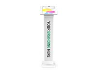 Compulocks Apex BrandMe - Stativ - for nettbrett - merkevaremulighet - låsbar - metallramme, polypropylenpanel - hvit - plassering på gulv - for Apple iPad A16 Wi-Fi, A16 Wi-Fi + Cellular 140W209APXW