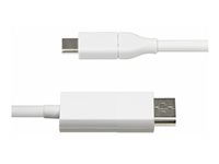 StarTech.com 6.6ft (2m) USB C to DisplayPort 1.2 Cable, Bidirectional - DisplayPort-kabel - 24 pin USB-C (hann) til DisplayPort (hann) - Displayport 1.2/Thunderbolt - 1.9 m - aktiv, toretnings, 4K 60Hz støtte - hvit CDP2DP2MBW