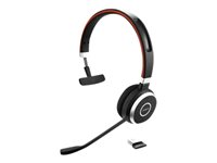 Jabra Evolve 65 SE MS Mono - Hodesett - on-ear - Bluetooth - trådløs - USB - Certified for Microsoft Teams - for Jabra Evolve; LINK 380a MS 6593-833-309