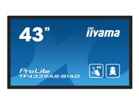 iiyama ProLite TF4339AS-B1AG - 43" Diagonalklasse (42.5" synlig) LED-bakgrunnsbelyst LCD-skjerm - intelligent skilting - med innbygd mediespiller og pekeskjerm (multiberørings) - 4K UHD (2160p) 3840 x 2160 - svart ramme med matt finish TF4339AS-B1AG