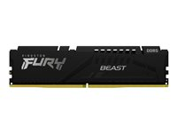 Kingston FURY Beast - DDR5 - modul - 16 GB - DIMM 288-pin - 6000 MHz / PC5-48000 - CL40 - 1.35 V - ikke-bufret - on-die ECC - svart KF560C40BB-16