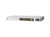 Cisco Business 350 Series CBS350-24MGP-4X - Switch - L3 - Styrt - 20 x 10/100/1000 (PoE+) + 4 x 2.5GBase-T (PoE+) + 2 x 10 Gigabit SFP+ + 2 x 10GBase-T-kombinasjon - rackmonterbar - PoE+ (375 W) - gjenfabrikert CBS35024MGP4XUK-RF