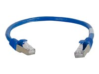 C2G Cat6a Booted Shielded (STP) Network Patch Cable - Koblingskabel - RJ-45 (hann) til RJ-45 (hann) - 30 m - STP - CAT 6a - formstøpt, uten hindringer, flertrådet - blå 89930