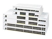 Cisco Business 250 Series CBS250-48P-4X - Switch - L3 - smart - 48 x 10/100/1000 (PoE+) + 4 x 10 Gigabit SFP+ - rackmonterbar - PoE+ (370 W) - gjenfabrikert CBS250-48P-4XEU-RF