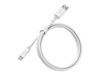 OtterBox Standard - USB-kabel - 24 pin USB-C (hann) til USB (hann) - USB 2.0 - 3 A - 1 m - skydrømhvitt 78-52536