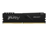 Kingston FURY Beast - DDR4 - sett - 16 GB: 2 x 8 GB - DIMM 288-pin - 3733 MHz / PC4-29800 - CL19 - 1.35 V - ikke-bufret - ikke-ECC - svart KF437C19BBK2/16