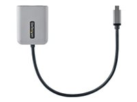 StarTech.com USB-C to Dual HDMI MST HUB, Dual HDMI 4K 60Hz, USB Type C Multi Monitor Adapter for Laptop w/ 1ft (30cm) cable, DP 1.4 Multi-Stream Transport Hub, USB Type C to 2x HDMI Ports - USB-C to HDMI Splitter (MST14CD122HD) - Video adapter - 24 pin USB-C hann til HDMI hunn - grå MST14CD122HD