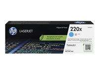 HP 220X - Høy ytelse - cyan - original - LaserJet - boks - tonerpatron (W2201X) - for Color LaserJet Pro 4201, MFP 4301, MFP 4303 W2201X