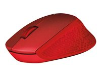 Logitech M330 SILENT PLUS - Mus - 3 knapper - trådløs - 2.4 GHz - USB trådløs mottaker - rød 910-004911