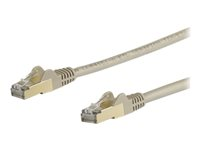 StarTech.com 5m CAT6A Ethernet Cable, 10 Gigabit Shielded Snagless RJ45 100W PoE Patch Cord, CAT 6A 10GbE STP Network Cable w/Strain Relief, Grey, UL Certified Wiring/TIA - Category 6A - 26AWG (6ASPAT5MGR) - Koblingskabel - RJ-45 (hann) til RJ-45 (hann) - 5 m - STP - CAT 6a - formstøpt, uten hindringer - grå 6ASPAT5MGR