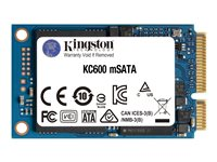 Kingston KC600 - SSD - kryptert - 256 GB - intern - mSATA - SATA 6Gb/s - 256-bit AES - Self-Encrypting Drive (SED), TCG Opal Encryption SKC600MS/256G