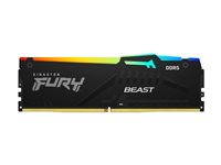 Kingston FURY Beast RGB - DDR5 - modul - 16 GB - DIMM 288-pin - 2600 MHz / PC5-41600 - CL40 - 1.25 V - ikke-bufret - on-die ECC KF552C40BBA-16