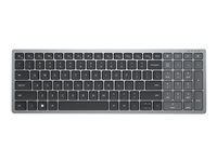Dell KB740 - Tastatur - compact, multi device - trådløs - 2.4 GHz, Bluetooth 5.0 - QWERTY - Pan Nordic - titangrå - med 3-års Next Business Day Advanced Exchange Service KB740-GY-R-NOR
