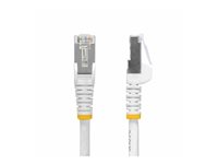 StarTech.com 15m White CAT8 Ethernet Cable, Snagless, S/FTP, 25G/40G - Koblingskabel - RJ-45 (hann) til RJ-45 (hann) - 15 m - 5.6 mm - S/FTP - CAT 5/5e/6/6a/8 - IEEE 802.3bt/IEEE 802.3ba - halogenfri, uten hindringer - hvit NLWH-15M-CAT8-PATCH