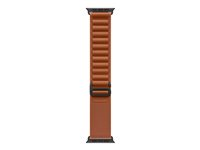 Apple - Sløyfe for smart armbåndsur - 49 mm, svart titanfinish - Liten størrelse - terrakotta - for Watch Hermès Series 9, SE 3, Series 10, Series 11, Series 8, Series 9, Ultra 2, Ultra 3 MG9D4ZM/A