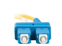 C2G SC-SC 9/125 OS1 Duplex Singlemode PVC Fiber Optic Cable (LSZH) - Koblingskabel - SC-enkeltmodus (hann) til SC-enkeltmodus (hann) - 10 m - 10 m - fiberoptisk - dupleks - 9 / 125 micron - OS1 - halogenfri - gul 85573