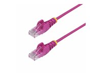StarTech.com 2m Pink Slim CAT6 Ethernet Cable, Snagless, 28AWG, LSZH - Koblingskabel - RJ-45 (hann) til RJ-45 (hann) - 2 m - 3.6 mm - UTP - CAT 5/5e/6 - IEEE 802.3bt - uten hindringer, halogenfri - rosa N6PAT200CMPKS