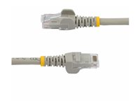 StarTech.com 15m CAT6 Ethernet Cable, 10 Gigabit Snagless RJ45 650MHz 100W PoE Patch Cord, CAT 6 10GbE UTP Network Cable w/Strain Relief, Grey, Wiring is UL Certified/TIA - Category 6 - 24AWG (N6PATC15MGR) - Koblingskabel - RJ-45 (hann) til RJ-45 (hann) - 15 m - UTP - CAT 6 - formstøpt, uten hindringer - grå N6PATC15MGR