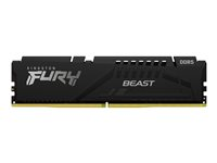 Kingston FURY Beast - DDR5 - modul - 16 GB - DIMM 288-pin - 6400 MHz / PC5-51200 - CL32 - 1.4 V - ikke-bufret - on-die ECC - svart KF564C32BBE-16