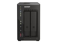 QNAP TS-253E - NAS-server - 2 brønner - SATA 6Gb/s - RAID RAID 0, 1, 5, 6, 10, 50, JBOD, 60 - RAM 8 GB - 2.5 Gigabit Ethernet - iSCSI støtte TS-253E-8G